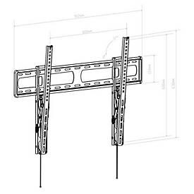 Hagor BL Tilt 800 - Befestigungskit (Wandmontage) - für Flachbildschirm - Schwarz - Bildschirmgröße: 116-165 cm (46'-65')