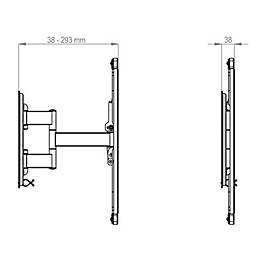 Hagor BrackIT TnT - Befestigungskit (Klammer) - Voll beweglich - für Flachbildschirm - Schwarz - Bildschirmgröße: 101.6-165.1 cm (40'-65')