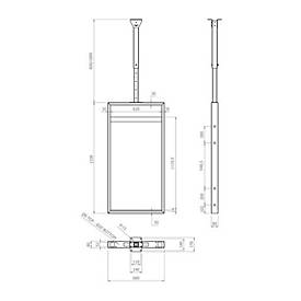 Hagor Ceilingmount OM55N-D - Klammer - für Flachbildschirm - Schwarz - Bildschirmgröße: 139.7 cm (55')