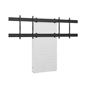 Hagor CON-Line Big W - Aufstellung - für 2 LCD-Displays - verriegelbar - weiß - Bildschirmgröße: 165-191 cm (65'-75')