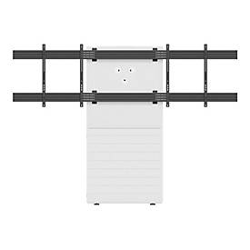 Hagor CON-Line Big W - Aufstellung - für 2 LCD-Displays - verriegelbar - weiß - Bildschirmgröße: 165-191 cm (65'-75')