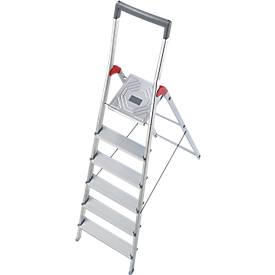 Alu-Sicherheitsleiter ProfiLine S150, mit Eimerhaken, wahlweise 3 bis 8 Stufen