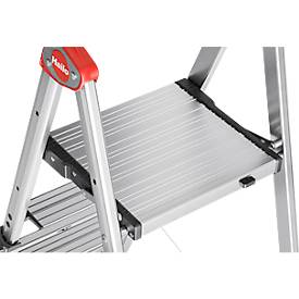 HAILO TL100 Alu-Teleskopleiter Topline, 3 - 5 Stufen, bis 309 cm, rutschfest, mit Ablageschale, bis 150 kg