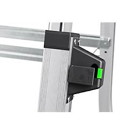 HAILO TL100 Alu-Teleskopleiter Topline, 3 - 5 Stufen, bis 309 cm, rutschfest, mit Ablageschale, bis 150 kg