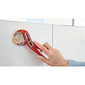 Haken tesa Moon, Befestigung ohne Bohren, inkl. Klebelösung, ablösbar, Edelstahloptik