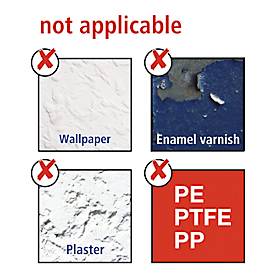 Haken tesa Moon, Befestigung ohne Bohren, inkl. Klebelösung, ablösbar, Edelstahloptik