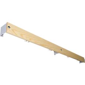 Hakenleiste für Umkleidebank-System, versch. Längen, Holz