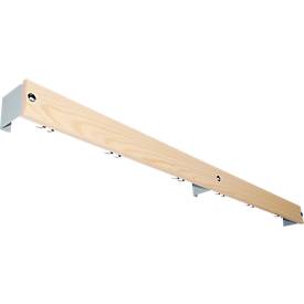 Hakenleiste für Umkleidebank-System, versch. Längen, Holz