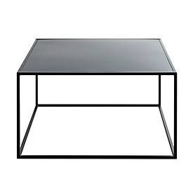 HAKU Beistelltisch MELBURNE 3, quadratisch, Stahlrohr pulverbeschichtet, Ablage Metall pulverbeschichtet, B 700 x T 700 x H 400 mm, schwar