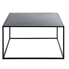 HAKU Beistelltisch MELBURNE 3, quadratisch, Stahlrohr pulverbeschichtet, Ablage Metall pulverbeschichtet, B 700 x T 700 x H 400 mm, schwar