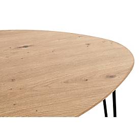 HAKU Beistelltisch, quadratisch, Stahl lackiert, Ablage MDF (melaminharzbeschichtet), B 480 x T 480 x H 480 mm, schwarz/Eiche hell