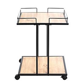 HAKU Beistelltisch, quadratisch, Stahlrohr lackiert, Ablagen melaminharzbeschichtet, B 450 x T 450 x H 600 mm, schwarz/Eiche hell