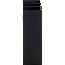 HAKU Schirmständer, mit Motiv-Stanzung und Abtropfschale, B 300 x T 160 x H 480 mm, Metall, schwarz