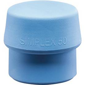 HALDER Schonhammerkopf SIMPLEX, TPE-soft, Kopf-Ø 80 mm, blau, weich, für empfindliche Materialien
