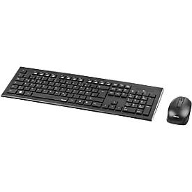 Hama Tastatur-/Maus-Set Cortino, schwarz