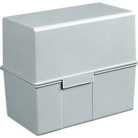 Karteikasten, Kunststoff, DIN A6 quer, grau