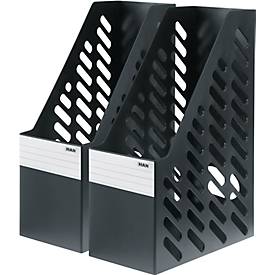 Stehsammler, Breite 115 mm, Kunststoff, 2 Stück, schwarz