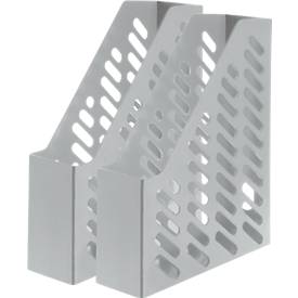 HAN Stehsammler, Breite 76 mm, Kunststoff, 2 Stück, lichtgrau