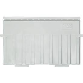 HAN Stützplatte, DIN A5 quer, für Kartei-/Einsatz-/Einhängetröge, 5 Stück, grau