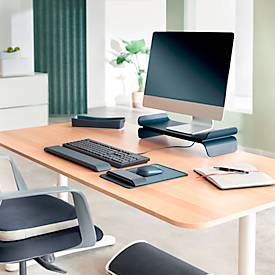 Handgelenkauflage Leitz Ergo, für gesamte Länge von Tastaturen, B 71 x T 437 x H 22 mm, samtgrau