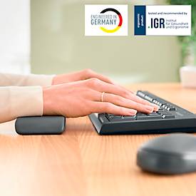Handgelenkauflage Leitz Ergo, für gesamte Länge von Tastaturen, B 71 x T 437 x H 22 mm, samtgrau