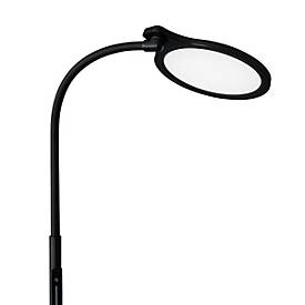 Hansa-by-styro LED-Stehleuchte Atria, Leistung 12 W, 800 lm, 2700-6000 K, 5-fach dimmbar, höhenverstellbar, mattschwarz
