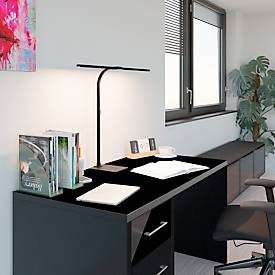 Hansa-by-styro LED-Tischlampe Novano, flexible Lichtausrichtung, Memory-Funktion, schwarz
