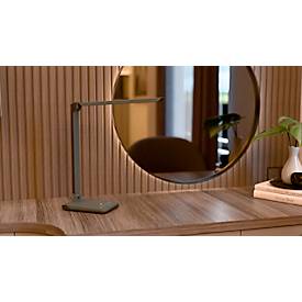 Hansa-by-styro Lumina LED-Tischleuchte, dimmbar, zuschaltbarer Lichtsensor, 3 Farbtemperaturen, Metallic