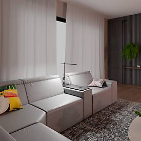 Hansa-by-styro Lumina LED-Tischleuchte, dimmbar, zuschaltbarer Lichtsensor, 3 Farbtemperaturen, Weiß