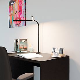 Hansa-by-styro Novano LED-Tischlampe, flexible Lichtausrichtung, Memory-Funktion, schwarz