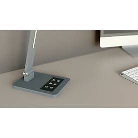 Hansa-by-styro Tide LED-Tischlampe, Farbtemperatur einstellbar, Memory-Funktion, metallicgrau