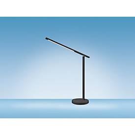 Hansa LED Tischleuchte Halo, 6 Watt, mit Standfuß, Memoryfunktion, 3 Farbtemperaturen, dimmbar, schwarz