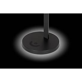 Hansa LED Tischleuchte Halo, 6 Watt, mit Standfuß, Memoryfunktion, 3 Farbtemperaturen, dimmbar, schwarz
