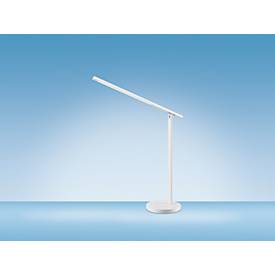 Hansa LED Tischleuchte Halo, 6 Watt, mit Standfuß, Memoryfunktion, 3 Farbtemperaturen, dimmbar, weiß