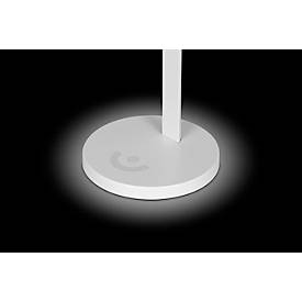 Hansa LED Tischleuchte Halo, 6 Watt, mit Standfuß, Memoryfunktion, 3 Farbtemperaturen, dimmbar, weiß