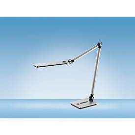 Hansa LED Tischleuchte Wave, 3000 - 5800 K, 8,5 W, stufenlos dimmbar, Memoryfunktion, 8,5 W, silber-gebürstet