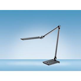 Hansa LED Tischleuchte Wave, 3000 - 5800 K, 8,5 W, stufenlos dimmbar, Memoryfunktion, grau-metallic