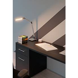 Hansa LED Tischleuchte Wave, 3000 - 5800 K, 8,5 W, stufenlos dimmbar, Memoryfunktion, grau-metallic