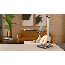 Hansa Nimbus LED-Tischlampe, stufenlos dimmbar, mit Touch-Bedienung, silber