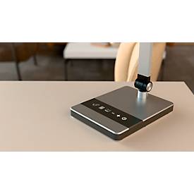 Hansa Nimbus LED-Tischlampe, stufenlos dimmbar, mit Touch-Bedienung, silber