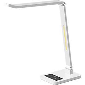 Hansa Tide LED-Tischlampe, Farbtemperatur einstellbar, Memory-Funktion, metallicgrau/weiß