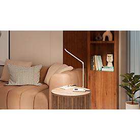 Hansa Tide LED-Tischlampe, Farbtemperatur einstellbar, Memory-Funktion, metallicgrau/weiß