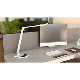 Hansa Tide LED-Tischlampe, Farbtemperatur einstellbar, Memory-Funktion, metallicgrau/weiß