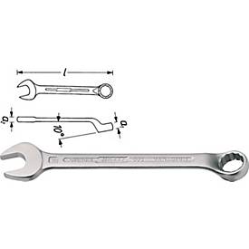 HAZET Ringmaulschlüssel 603, SW 15 mm, L 180 mm, Form B, Spezialstahl, verchromt, DIN 3113