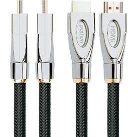 HDMI 2.1 Kabel Good Connections PYTHON® Serie, Ultra-High-Speed, bis 8K/UHD-2, Vollmetallstecker & Nylongeflecht, Länge 2 m, schwarz
