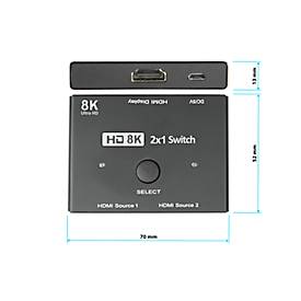 HDMI 2.1 Splitter Good Connections, 2-fach, direktional, bis 8K, inkl. USB-Kabel, schwarz