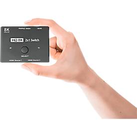 HDMI 2.1 Splitter Good Connections, 2-fach, direktional, bis 8K, inkl. USB-Kabel, schwarz