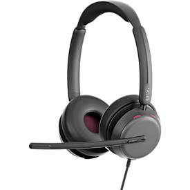 Headset EPOS IMPACT 860 ANC, binaural, kabelgebunden, USB-C auf USB-A, UC-optimiert, 4 Mikrofone + hybrides adaptives ANC, Transporttasche, schwarz