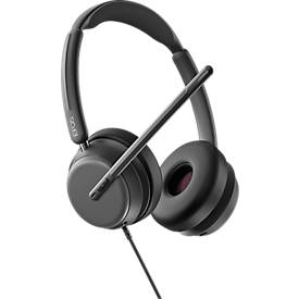 Headset EPOS IMPACT 860 ANC, binaural, kabelgebunden, USB-C auf USB-A, UC-optimiert, 4 Mikrofone + hybrides adaptives ANC, Transporttasche, schwarz