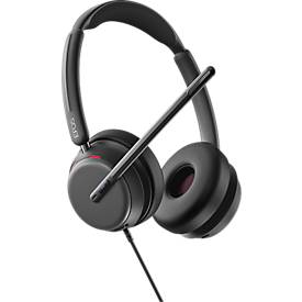 Headset EPOS IMPACT 860T ANC, binaural, kabelgebunden, USB-C auf USB-A, UC-optimiert, zertifiziert für Microsoft Teams, 4 Mikrofone + hybrides adaptives ANC, Transporttasche, schwarz